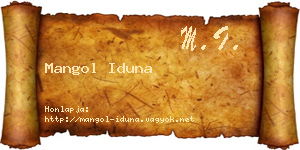 Mangol Iduna névjegykártya